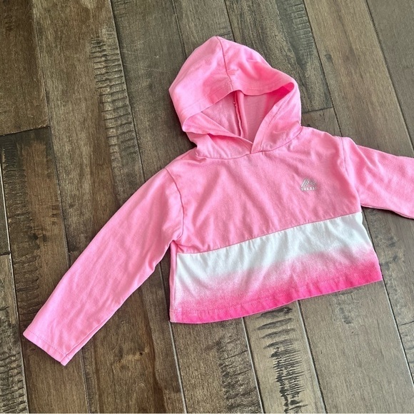 Rbx Performance 3T Pullover Cropped Hoodie Pink White Girls - Picture 1 of 4